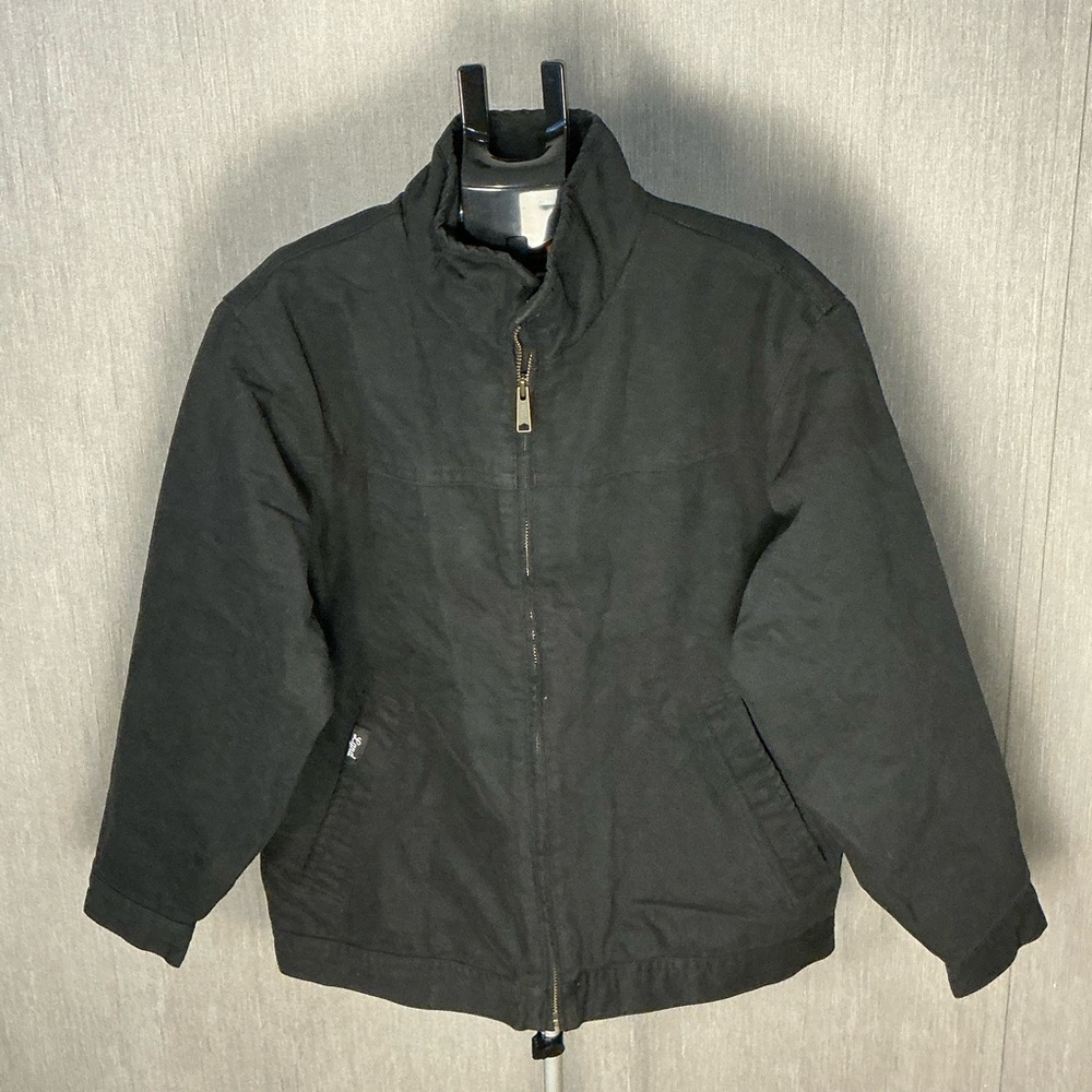 Corner Stone Fleece-Lined Men's Classic Black Jacket Size XL